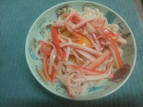 かに玉風♪釜玉うどん